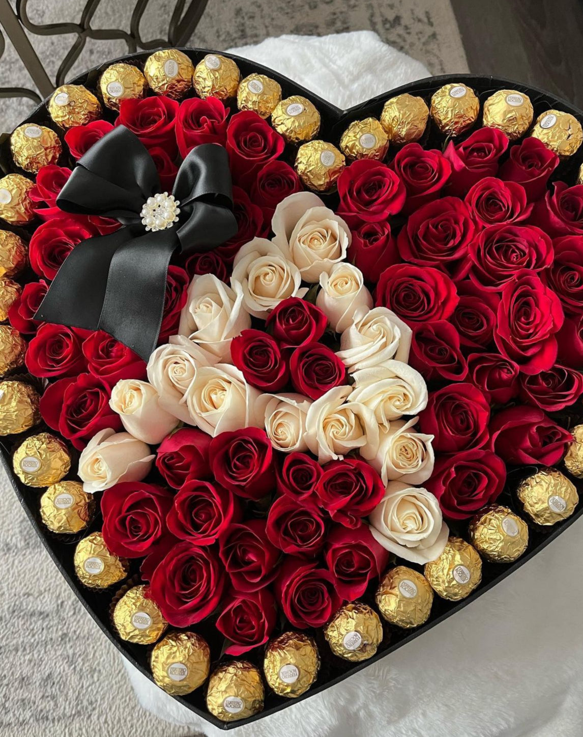 Heart Initial- Fresh Roses