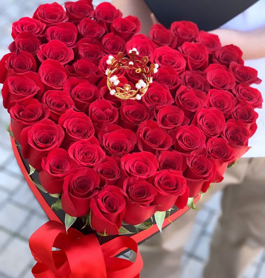Red Roses Full Heart - Fresh Roses