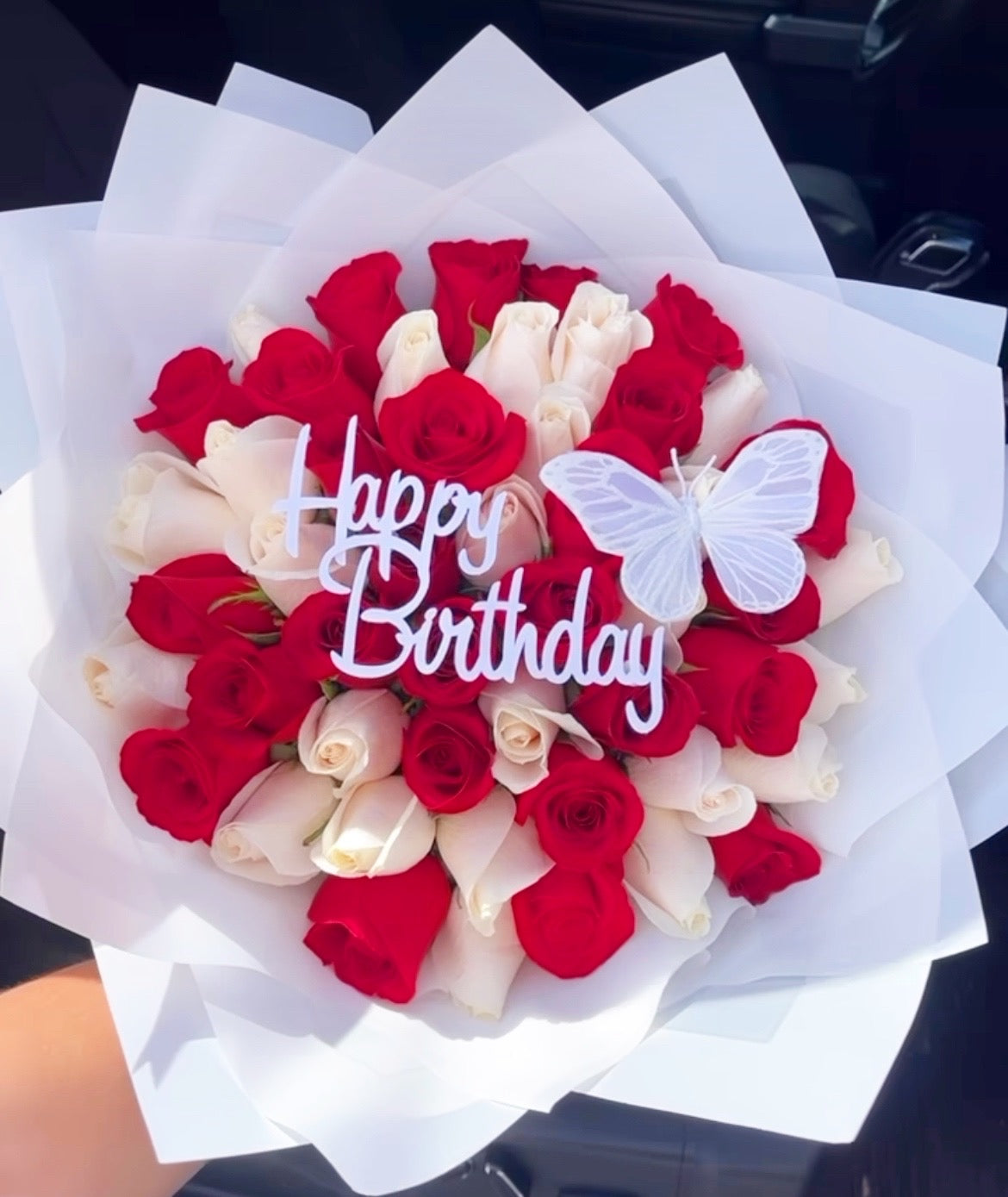 Red & White - Fresh Roses