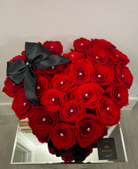 Heart Diamond- Fresh Roses