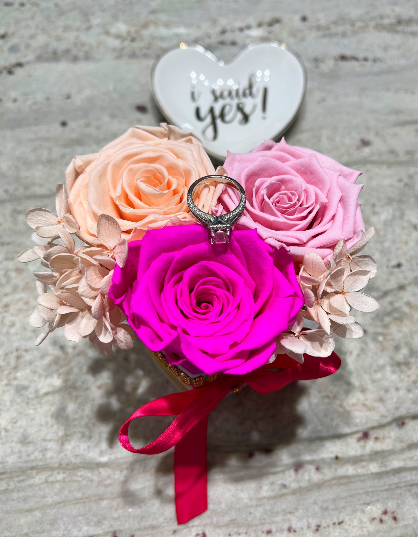 Mixed Trio -  Preserved Roses